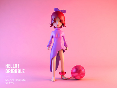 HELLO DRIBBBLE! c4d