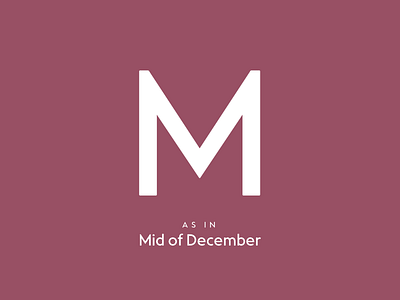 Typography Advent Calendar: M lettering type type design typeface typeface design typography