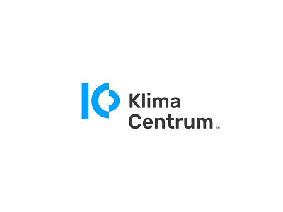 Klima Centrum air blue brand centrum home ice logo mark systems