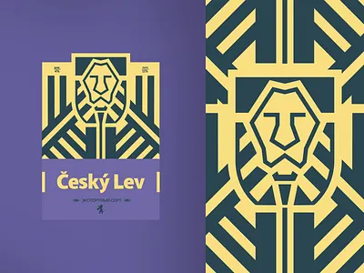 Beer Label animal beer design flat illustration label lion ornaments package