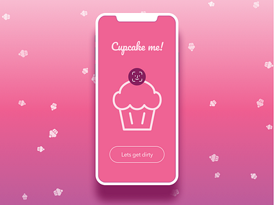 Cupcake me! ai app colors concept cupcake design faceid framer fresh iphone sketch