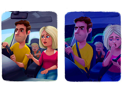 Road Trip character design editorial illustration illustration