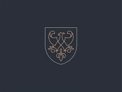 Phoenix Crest crest heraldry lineart logo logotype mark modernheraldry phoenix shield