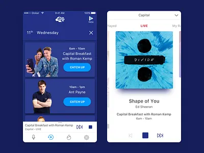 Radio Player expanded playbar controls expanded playbar music player playbar radio radio player ui