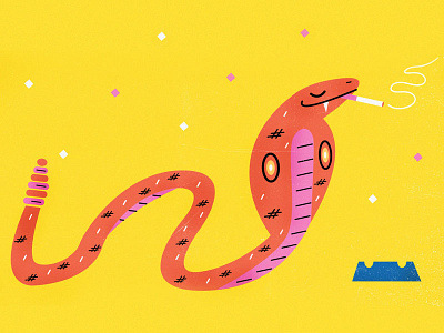 A cobra vai fumar cobra editorial illustration