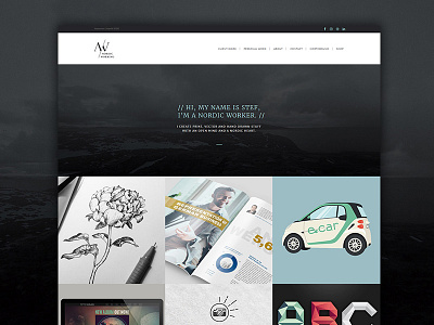 Nordicworking Web Online design freelancer graphic design homepage portfolio simple web webdesign website