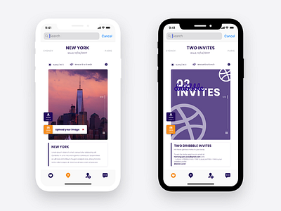 2x Dribbble Invites 2018 2x app design dribbble invite iphonex location newyork pantone2018 ultra violet vietnam