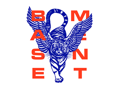 Basement - Chimera bird chimera illustration snake tiger type typography