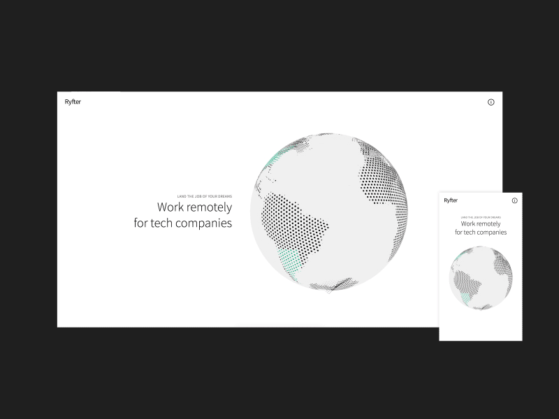 Ryfter dot com desktop gl globe mobile responsive ryfter web