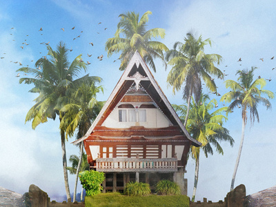 Batak. Indonesia. BUILD YOU OWN HOME From Around The World art cgi creative home photoshop