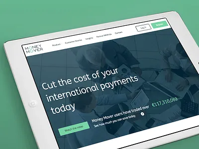 UI: Money Mover brand brand identity branding business finance fintech international ipad money ui ux website