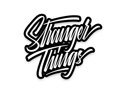 Stranger Things brush calligraphy lettering type typography