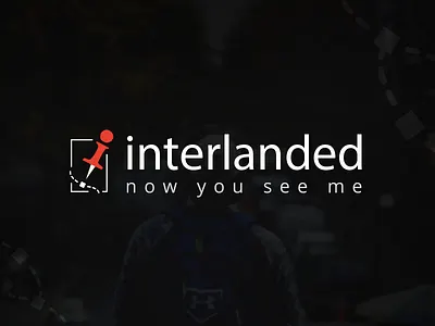 Interlanded logo design branding gps location logo map pin