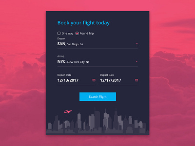 Day 68 – Flight Search 068 clean dailyui flight flight search ios mobile search simple travel uidesign user interface