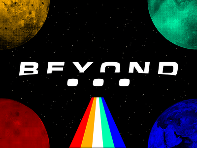 Beyond beyond bitmap exploration future futuristic halftone logo retro space ui uiux ux