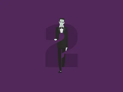 36 Days of Type addamsfamily 2 addamsfamily daysoftype goodtype illustrator letter monster number stein tipography type typespire vector