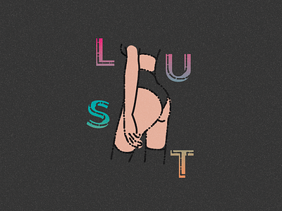 Lust ass booty editorial illustration lingerie lust sexy