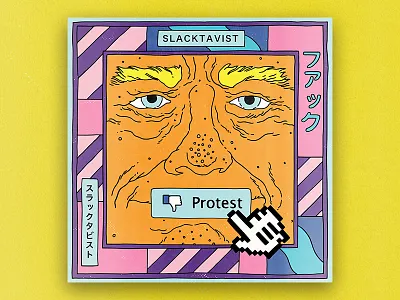 Slacktavist conceptual design editorial editorial illustration illustration illustrations news print share slacktavist type typography