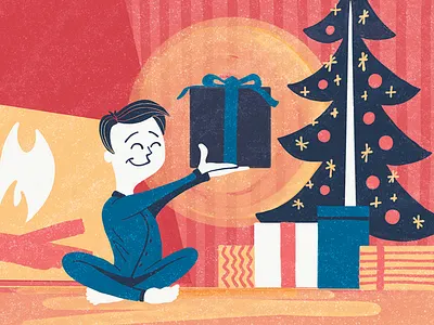 It Is That Time Of Year christmas fireplace holiday kid present tree