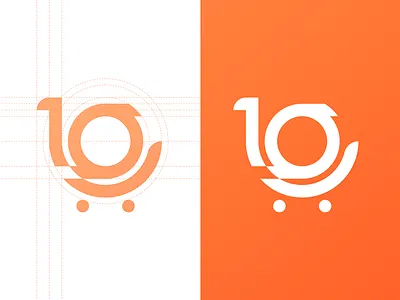 "Pumpshop" Logo Mark – WIP concept design ecommerce grid logo mark minimal online pump shop store