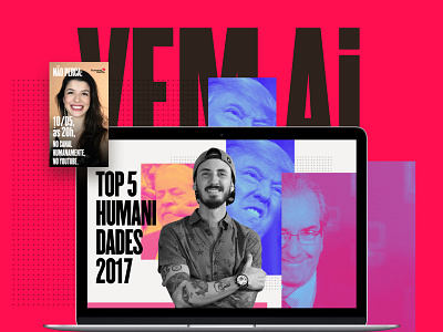 Canal Humanamente bold brand concept design magenta typography youtube