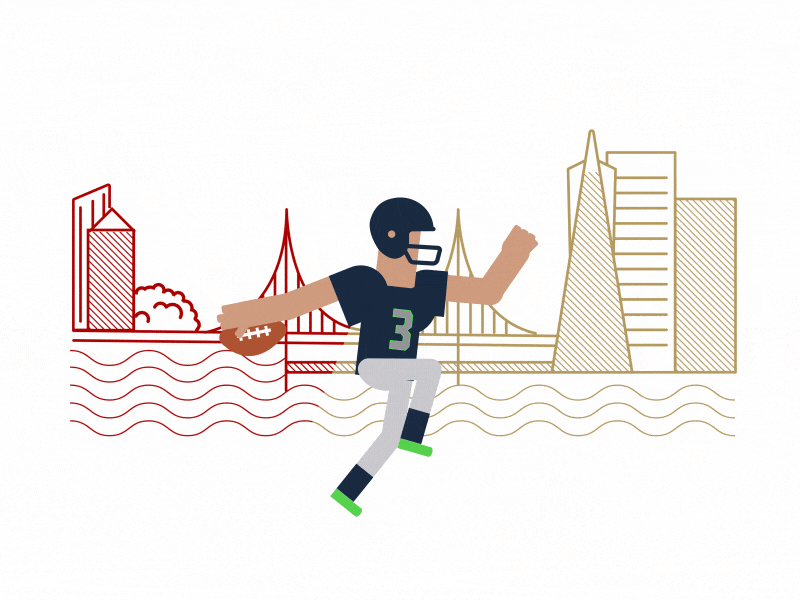 Skipping Thru the NFC West arizona character animation football los angeles nfl san francisco seahawks seattle