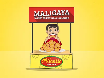 Monster Eating Challenge booth character design eating father