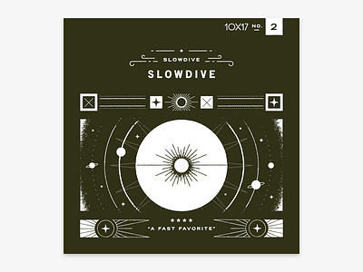 10x17 no. 2! 10x17 album art album cover illustration outer space solar system space sun typography