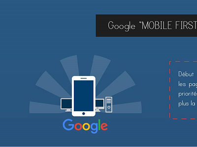 Mobile First blue illustration mobile vector