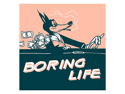 Rich Life, Boring Life. cartoon danilo mancini life retro rich sailor danny vintage wolf