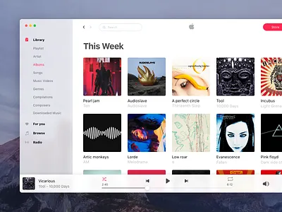 Itunes Redesign apple apple music concept itunes media player music redesign web