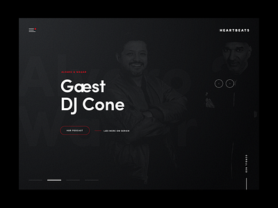 Podcast Landing page minimalism music podcast ui web webdesign