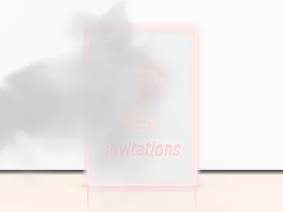 2 dribbble invitations 2 frame giveaway invitation invites neon pink