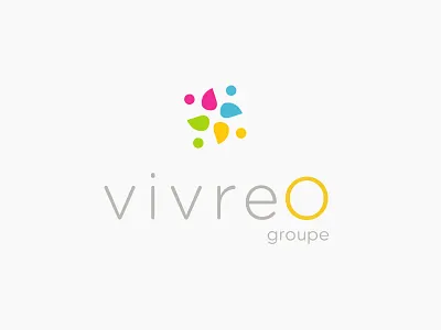 Logotype — Vivreo brand style guide brandbook bright color combinations design exploration design logotype font family selection ios mobile application logo vivre o visual identity