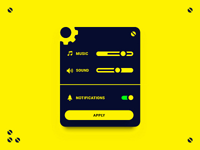 Ui007 - Settings 007 dailyui music page settings sound