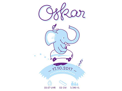 Oskar illustration lettering letterpress