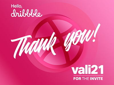 Hello dribbble myfirstshot thankyou
