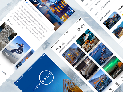VisitOslo app clean guide ios mobile norway oslo shadow travel trip ui ux