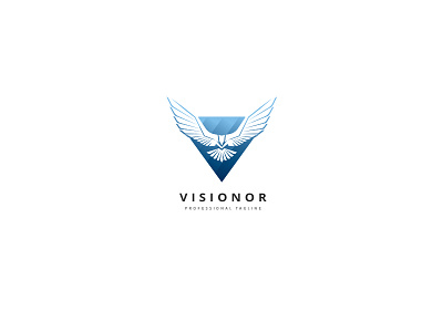 Vision Eagle Logo eagle flight freedom investment leader leadership phoenix protection skill strength vision wings