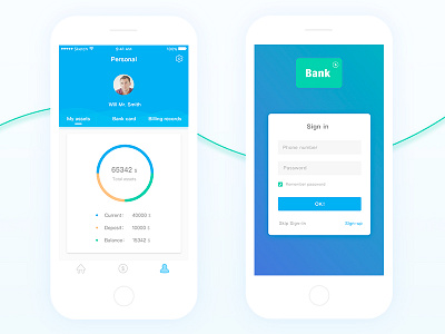 Commercial Bank APP app bank finance ue ui ux