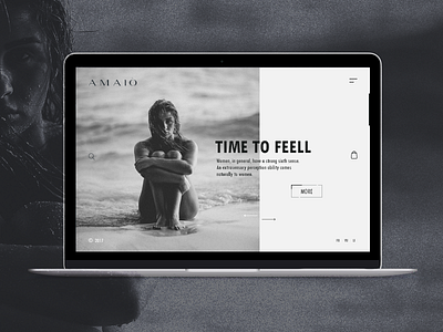 Fashion Website Design Concept black white design ecommerce fashion interface landing minimal model online shop ui ux web
