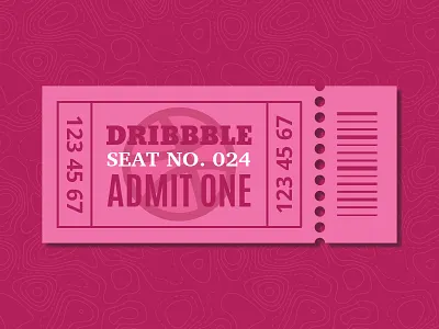Ticket to the Game admit dribbble invite one ticket