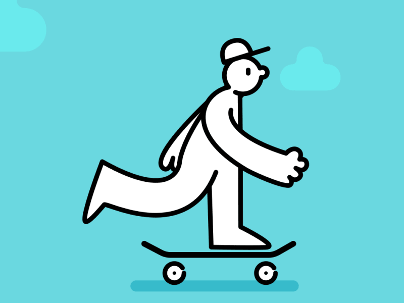 Sk8r Boi animation illustration loop motion skate skateboarding