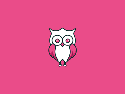 Cute Owl branding character color mark mascot vector