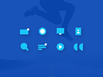 Icon set branding icons movement simple shapes