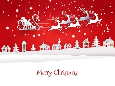 Paper Cut Xmas banner card christmas cut out holidays paper paper art santa vector xmas