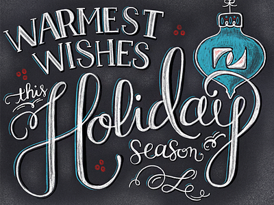 2017 Christmas Card art chalk chalkboard christmas christmas card illustration procreate