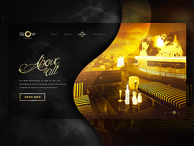 Glow Landing Page bar elegant glow landing page luxury website