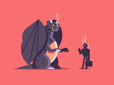 Dribbble / Burnedout! © adobe aftereffects animation color dribbble illustration illustrator inspiration woyilus woyilusillustration