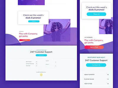 Responsive Design abstract clean fun home page mobile purple responsive ui visual design website
